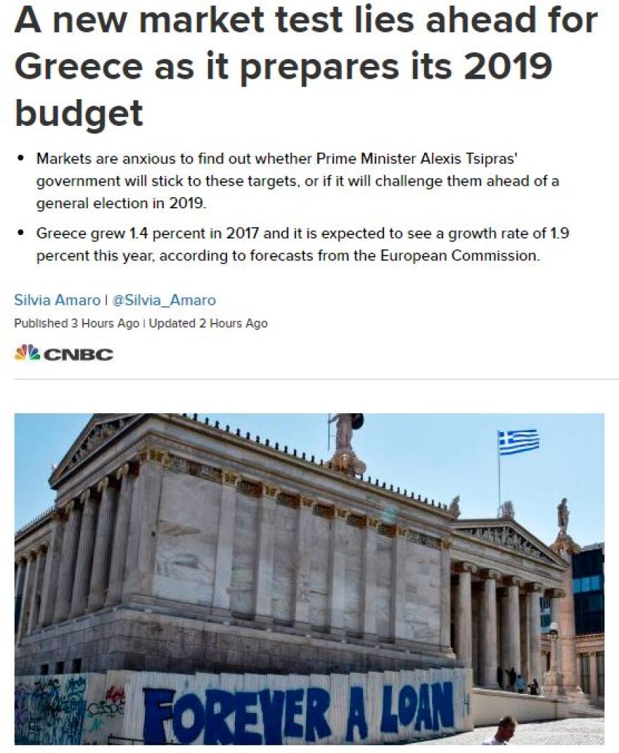 CNBC: Οι αγορές φοβούνται τη... συμπεριφορά του Τσίπρα ενόψει των εκλογών του 2019