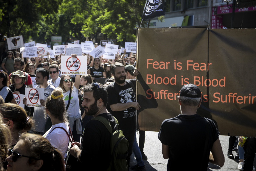 Πορεία διαμαρτυρίας για τα δικαιώματα των ζώων: «Τα ζώα δεν είναι ιδιοκτησία μας»