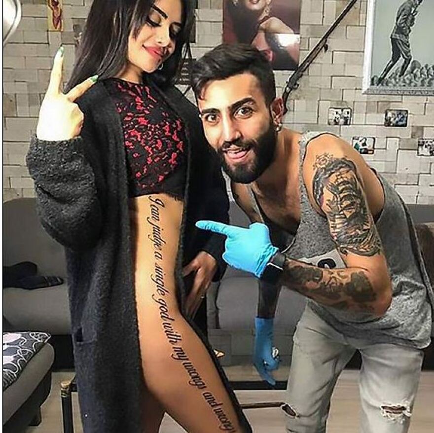 Καλλονή σταρ τουρκικού ριάλιτι έγινε «ρόμπα»: Χτύπησε τεράστιο ακατανόητο τατουάζ αλά... Google Translate!