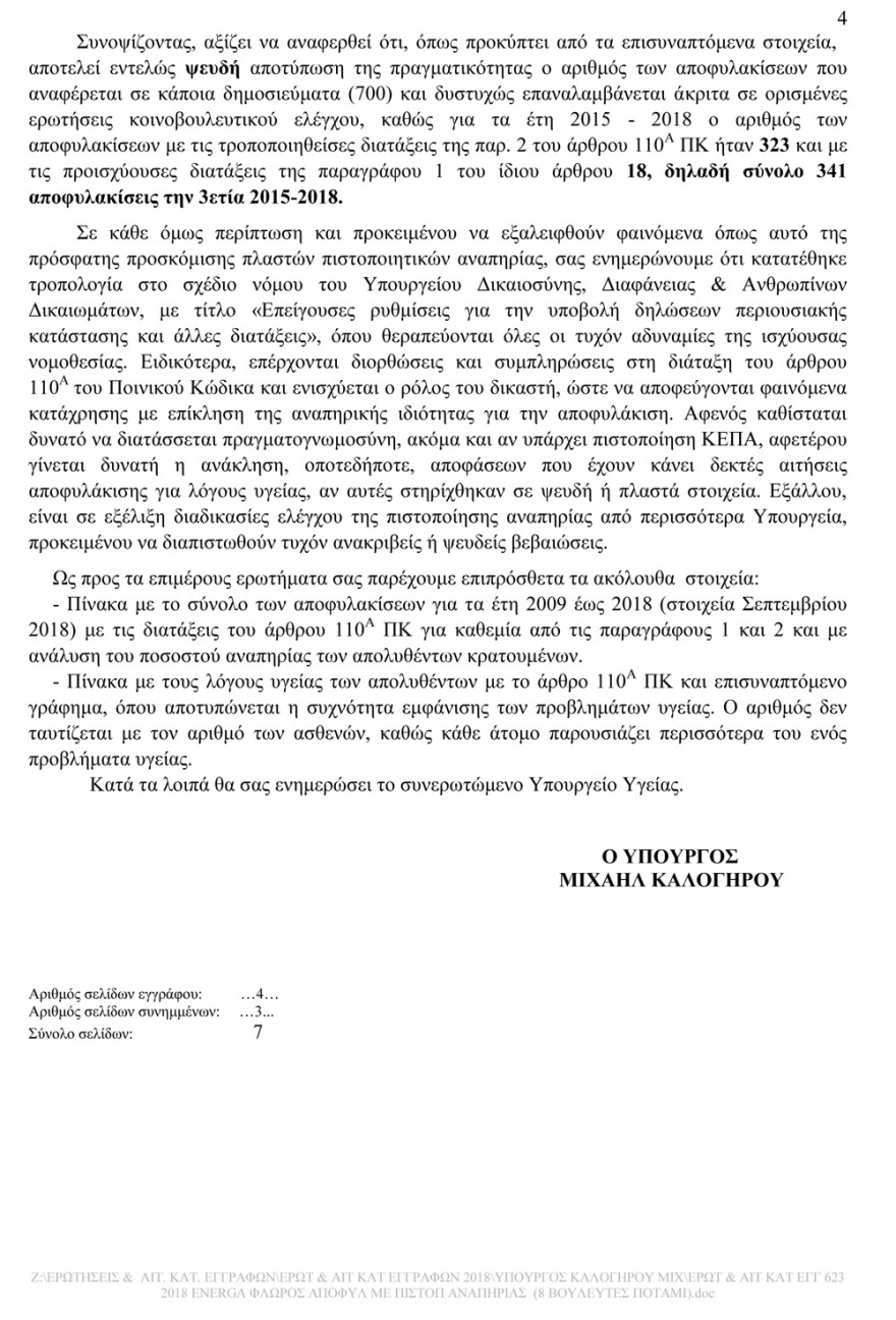 «Βιομηχανία» αποφυλακίσεων επί ΣΥΡΙΖΑ: 341 αφέθηκαν ελεύθεροι για λόγους... υγείας
