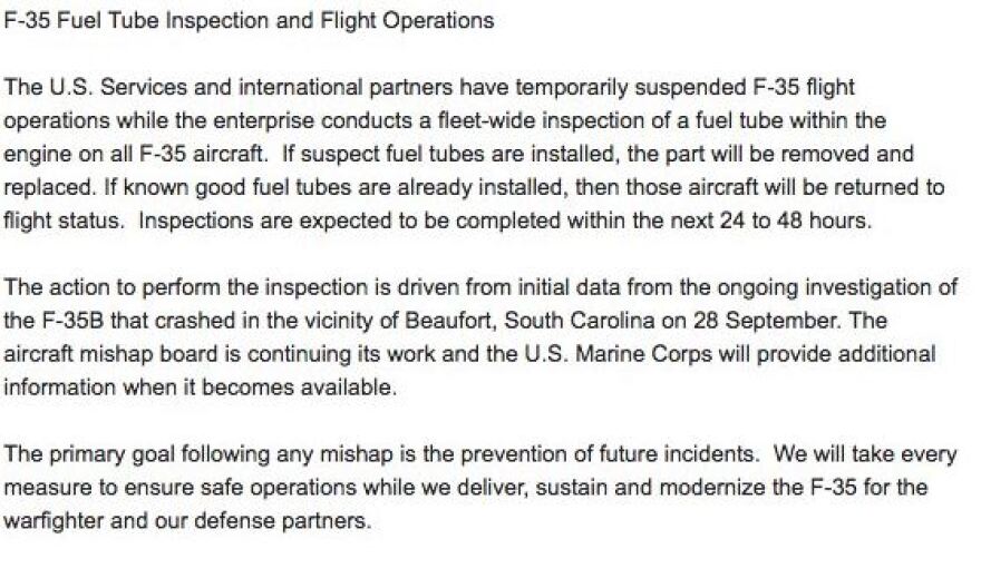 Καθηλώνει όλα τα μαχητικά F-35 το αμερικανικό Πεντάγωνο