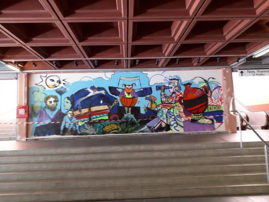 Street artists από την Ελλάδα και το Μεξικό δίνουν χρώμα στον σταθμό της Ειρήνης