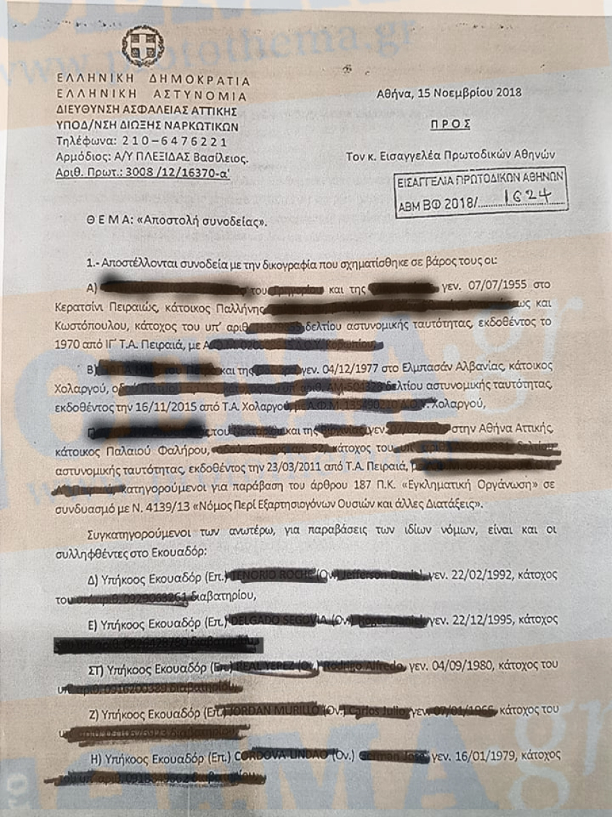 Κύκλωμα κοκαΐνης: Η δικογραφία - Ο ρόλος του γιου της αστρολόγου και η διαδρομή Εκουαδόρ -Αυστραλία