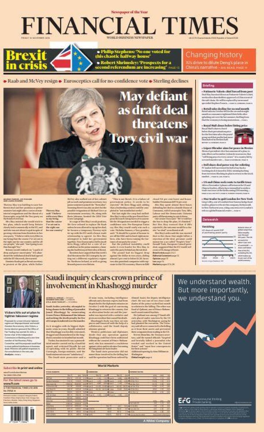 Ο «εμφύλιος» στους Τόρηδες και ο μοναχικός αγώνας της Μέι κύριο θέμα στα βρετανικά πρωτοσέλιδα