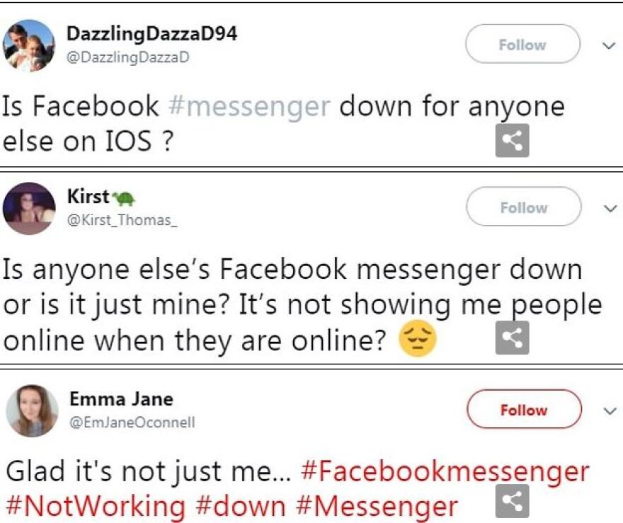 «Έπεσε» η εφαρμογή του Facebook Messenger