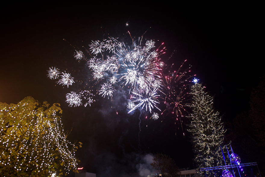 «Έφτασαν» τα Χριστούγεννα στα Τρίκαλα: Φωταγωγήθηκε το ψηλότερο φυσικό δέντρο στην Ελλάδα