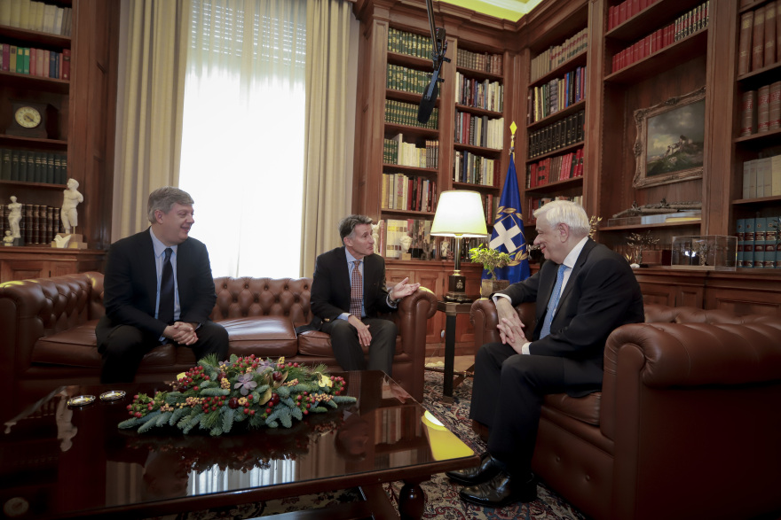 Στον Πρόεδρο της Δημοκρατίας ο πρόεδρος της IAAF - Νωρίτερα ξεναγήθηκε στο Καλλιμάρμαρο