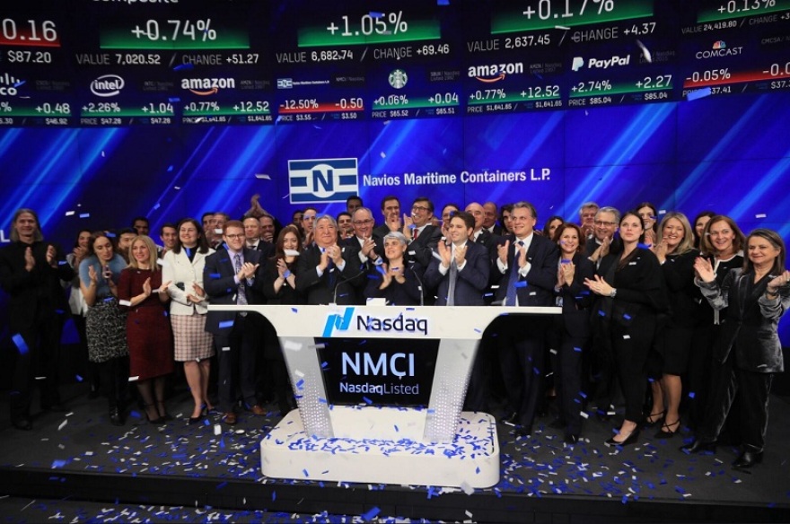 Η Navios Maritime Containers L.P. χτύπησε το καμπανάκι λήξης της συνεδρίασης του Nasdaq