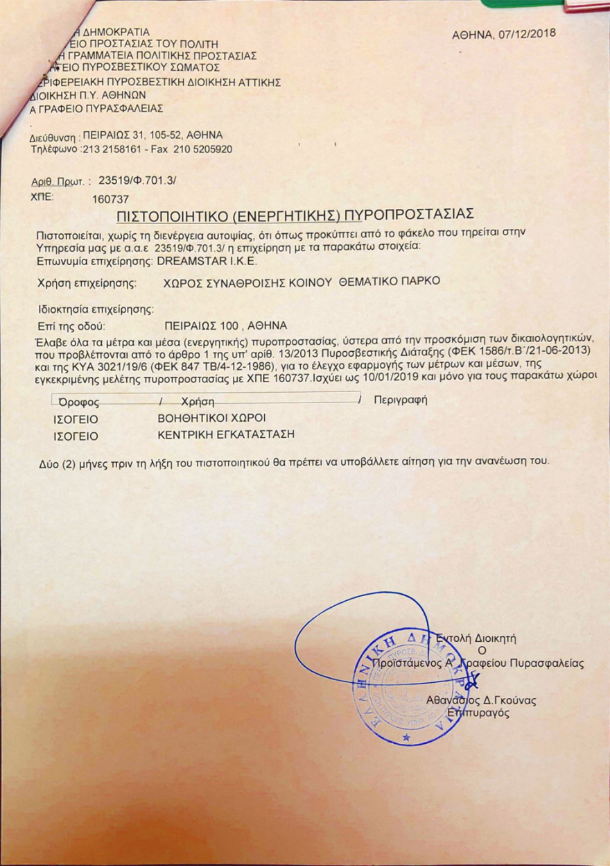 «Επέλαση των Ξωτικών»: Απολύτως ασφαλής ο χώρος - Συνεχείς οι έλεγχοι