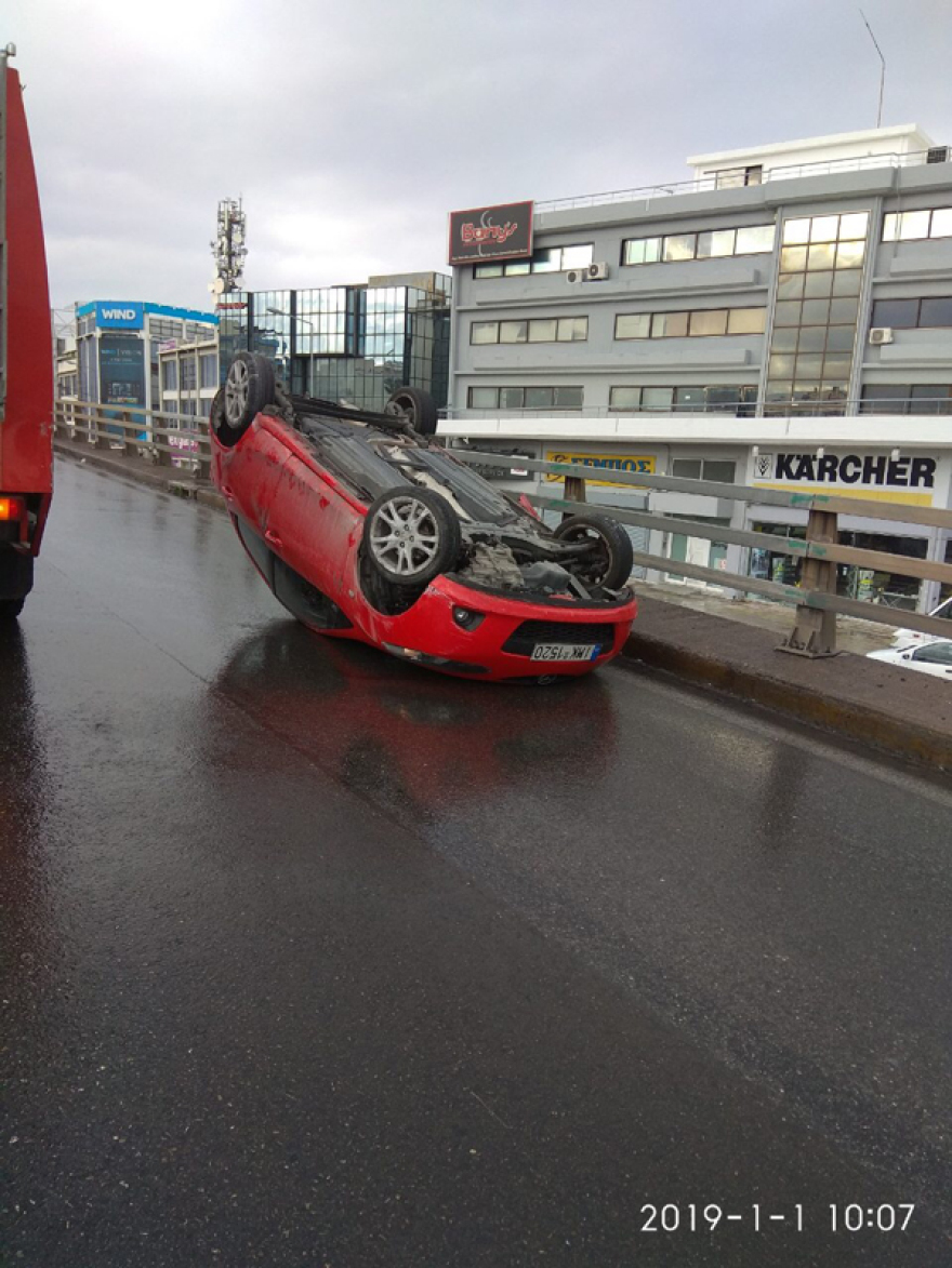 Δύο σοβαρά τροχαία στον Κηφισό ανήμερα Πρωτοχρονιάς