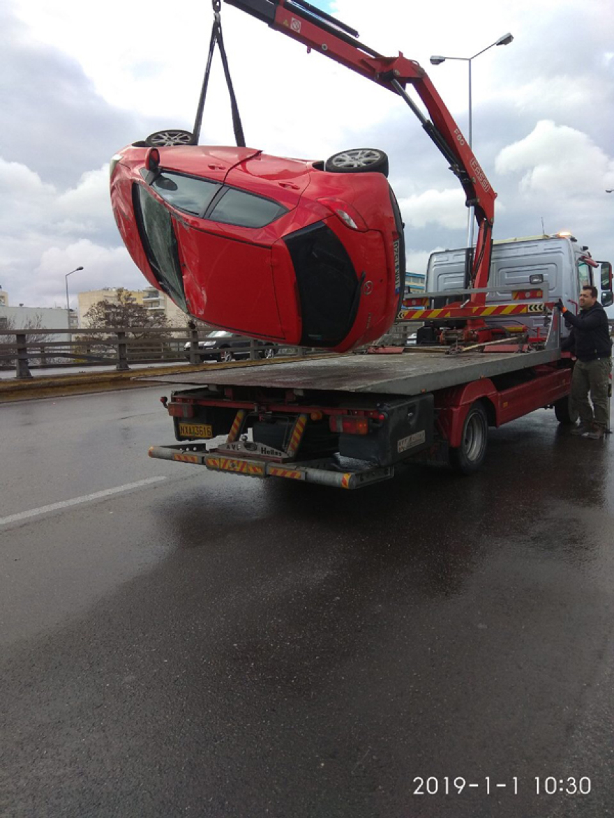 Δύο σοβαρά τροχαία στον Κηφισό ανήμερα Πρωτοχρονιάς