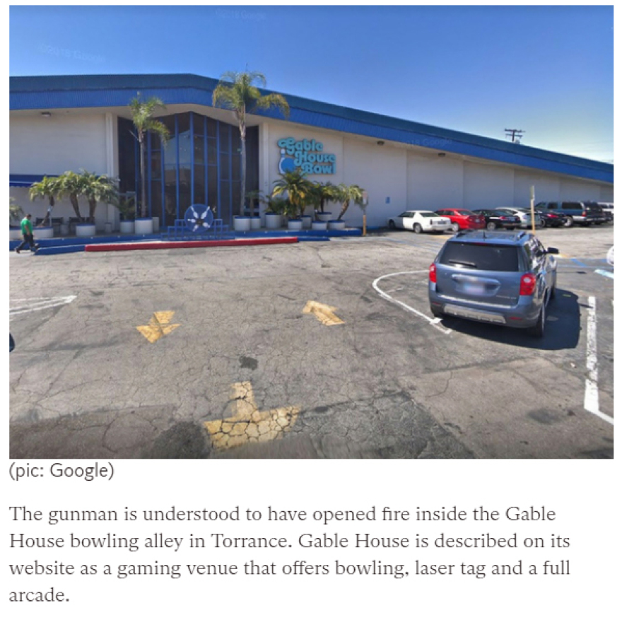 Πυροβολισμοί στο Λος Άντζελες: Τρεις νεκροί, τέσσερις τραυματίες σε αίθουσα μπόουλινγκ
