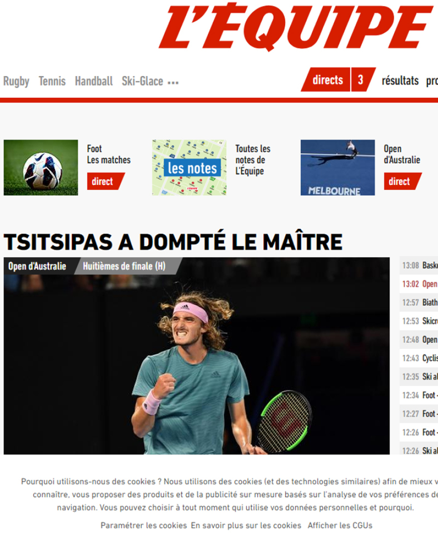 Θρίαμβος Τσιτσιπά στην Αυστραλία: Νίκησε τον μεγάλο Φέντερερ!