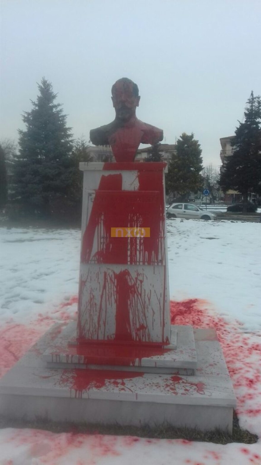 Φλώρινα: Βανδάλισαν το άγαλμα του Ελευθερίου Βενιζέλου στην είσοδο της πόλης