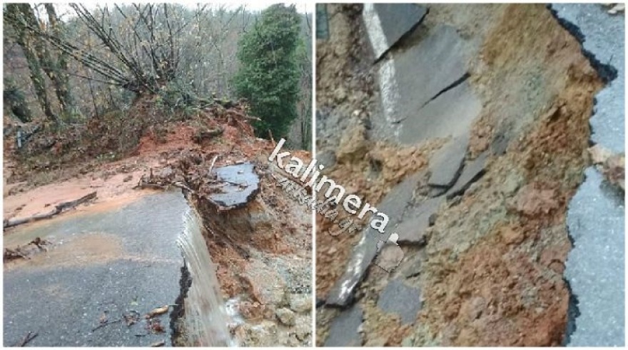 Κακοκαιρία: Πλημμύρες, κατολισθήσεις βράχων και κλειστοί δρόμοι