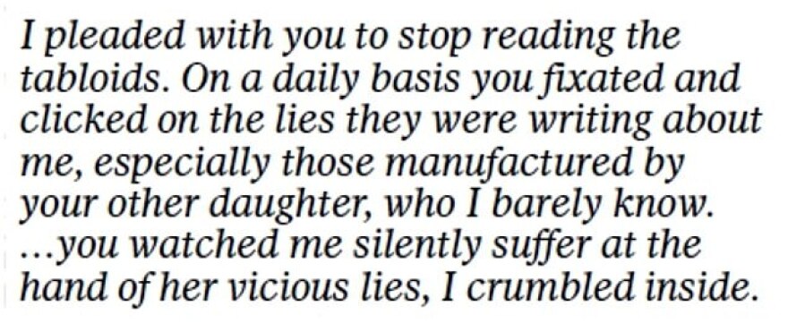 Το γράμμα της Μέγκαν Μαρκλ στον πατέρα της: «Μπαμπά, γιατί μου προκαλείς τόσο πόνο;»
