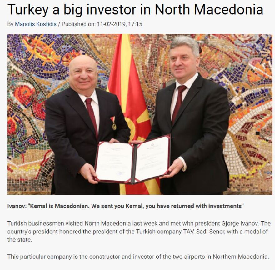 Πρόκληση Ιβανόφ: «Ο Κεμάλ είναι Μακεδόνας, γεννήθηκε στη Θεσσαλονίκη»