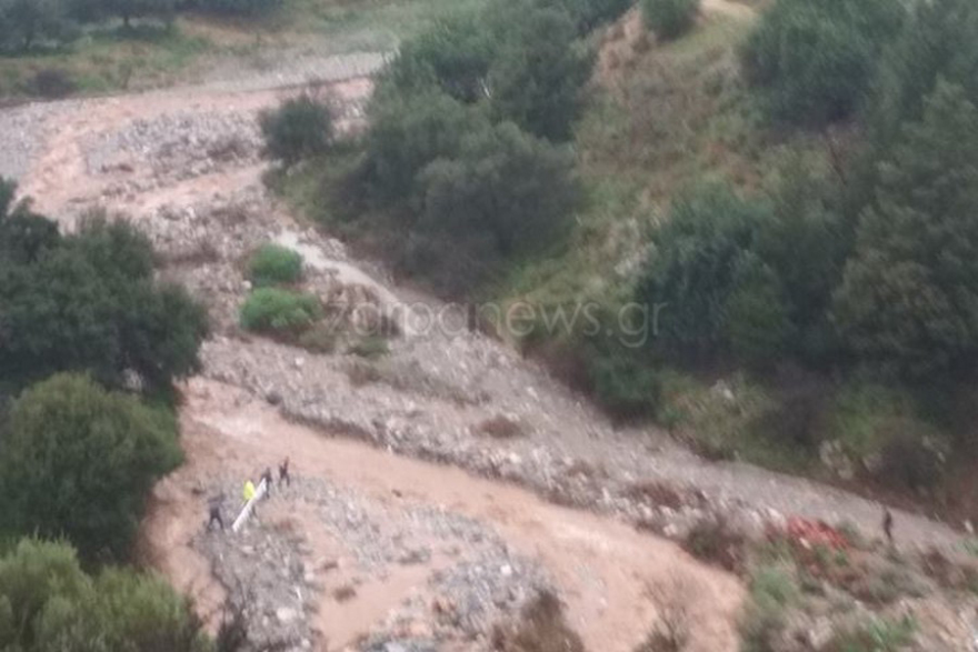 Ένας αγνοούμενος στα Χανιά από την κακοκαιρία
