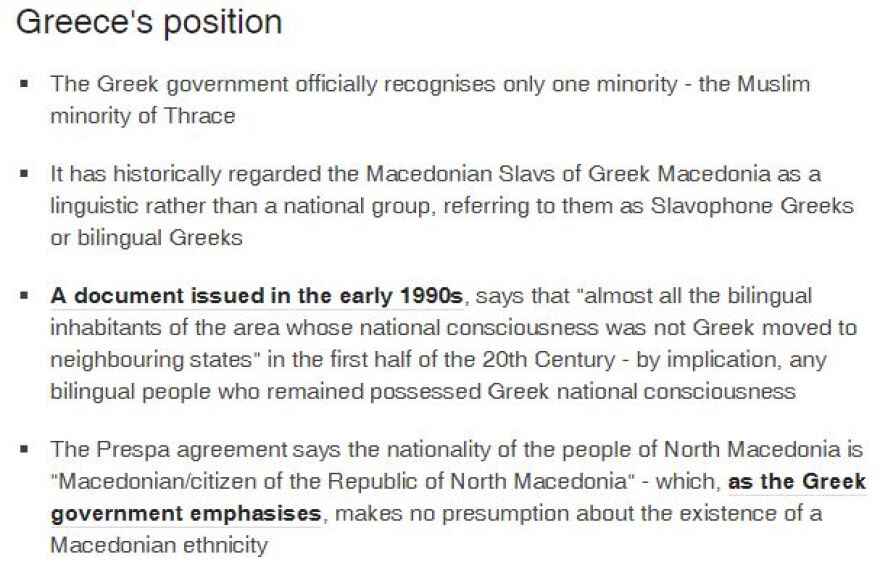Οι διορθώσεις που έκανε το BBC στο θέμα με τη «Μακεδονική μειονότητα» μετά την επιστολή του Έλληνα πρέσβη
