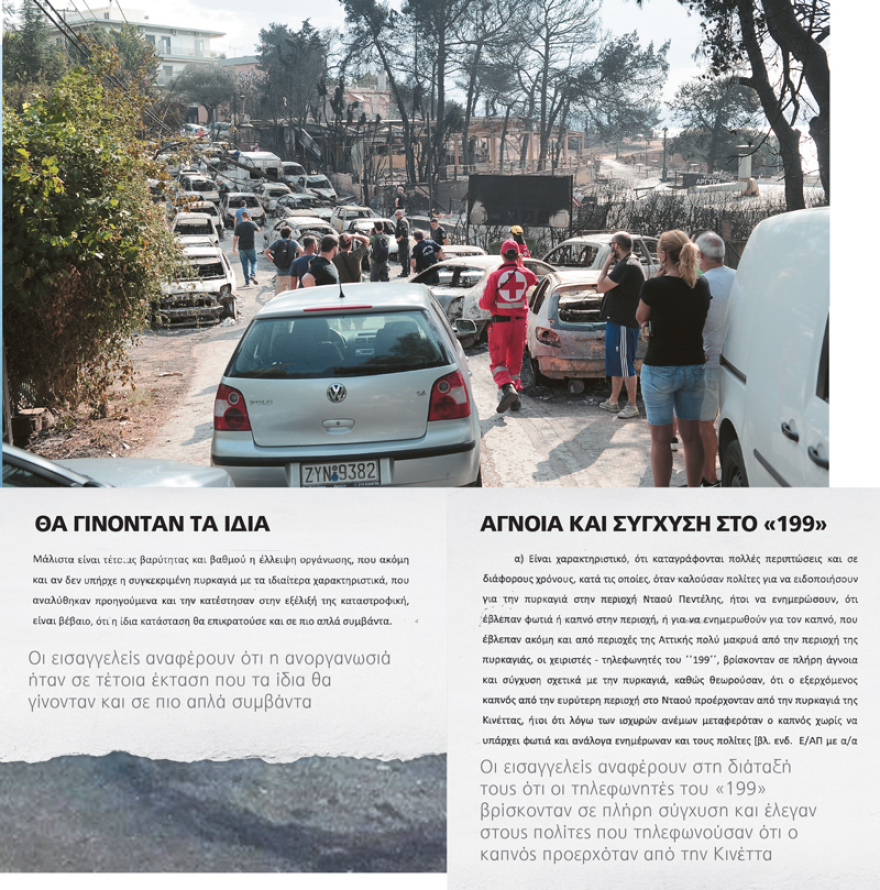 «Καταπέλτης» οι εισαγγελείς για τη φωτιά στο Μάτι: 294 σελίδες με εγκλήματα 