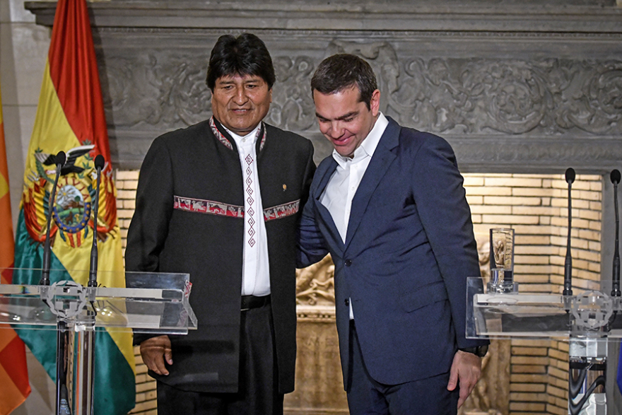 Τσίπρας: Στηρίζουμε τη Βολιβία για το ζήτημα πρόσβασης στη θάλασσα - Μοράλες: Με την αναδιανομή πλούτου ο ελάχιστος μισθός πήγε από $50 σε $300