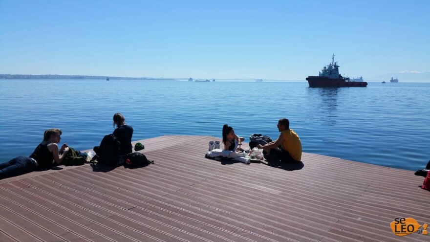 Φωτογραφίες: Ηλιοθεραπεία και... βουτιές στο Θερμαϊκό 