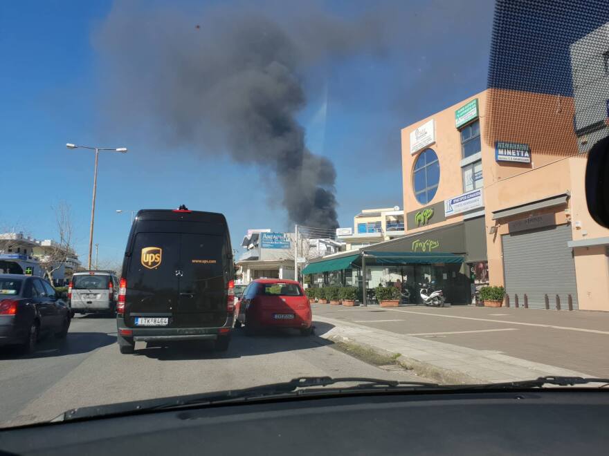 Ολοσχερής καταστροφή αποθήκης με φαρμακευτικό υλικό από τη μεγάλη φωτιά στα Γλυκά Νερά 