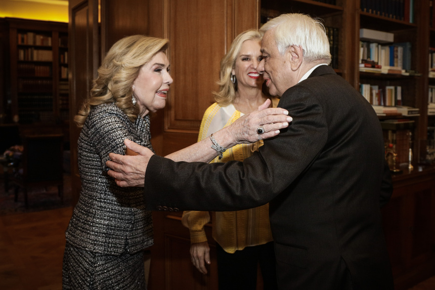 Συνάντηση Παυλόπουλου με Μαριάννα Βαρδινογιάννη και Κέρι Κένεντι: Ο Παρθενώνας είναι το λίκνο του κοινού μας δυτικού πολιτισμού
