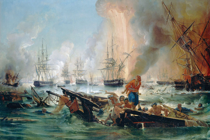 Η σφαγή της Χίου και η πυρπόληση της τουρκικής ναυαρχίδας από τον Κωνσταντίνο Κανάρη