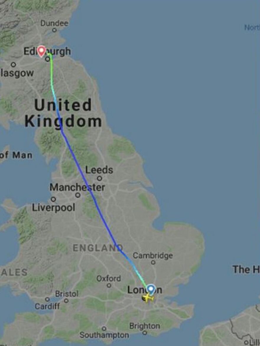 Μία «απίθανη τρελή» πτήση... Για Ντίσελντορφ ξεκίνησε, στο Εδιμβούργο κατέληξε!