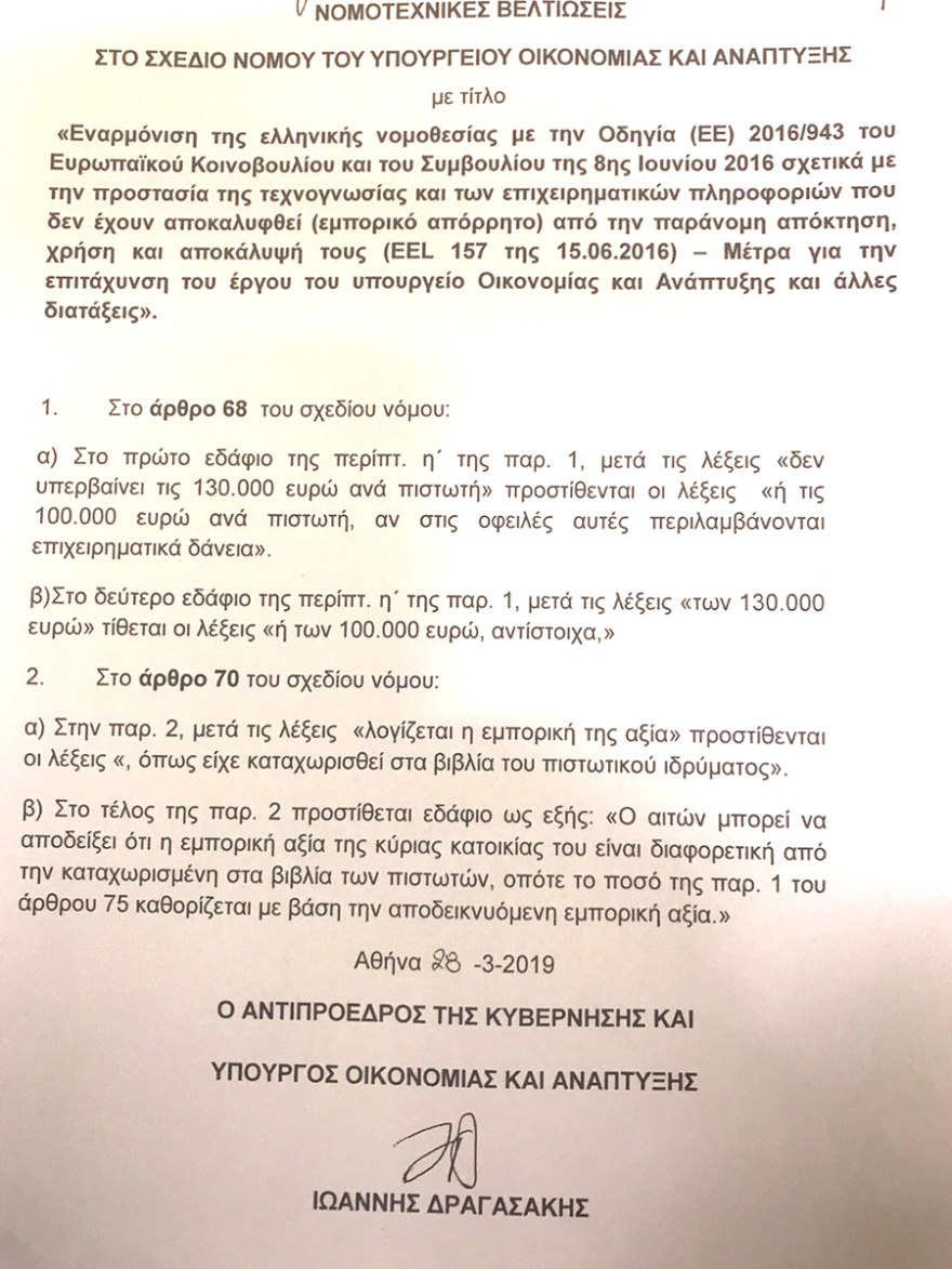 Πρώτη κατοικία: «Πέφτει» στις 100.000 το όριο προστασίας για τα επιχειρηματικά δάνεια