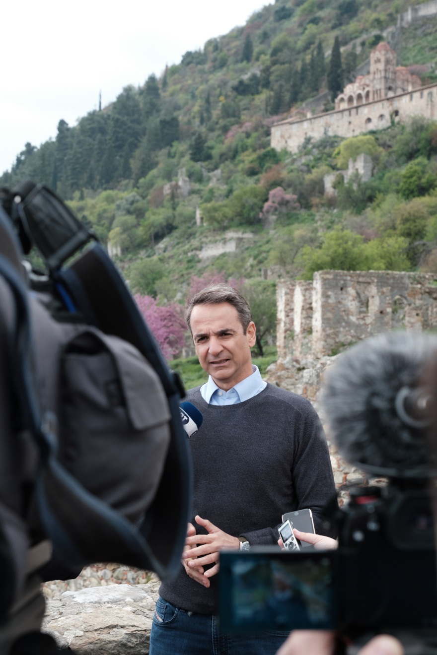 Μητσοτάκης από Μυστρά: Η κυβέρνηση της ΝΔ θα συνδέσει τουρισμό και πολιτισμό