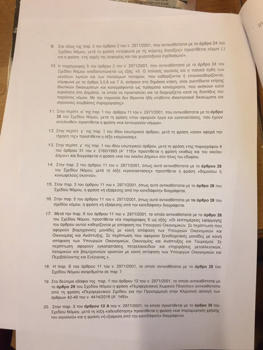 Παίρνουν πίσω προβληματικές διατάξεις για τον αιγιαλό