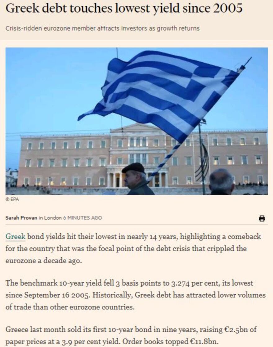 Financial Times: Η επιστροφή της ελληνικής οικονομίας στην ανάπτυξη δεν είναι όσο δυναμική ελπίζαμε