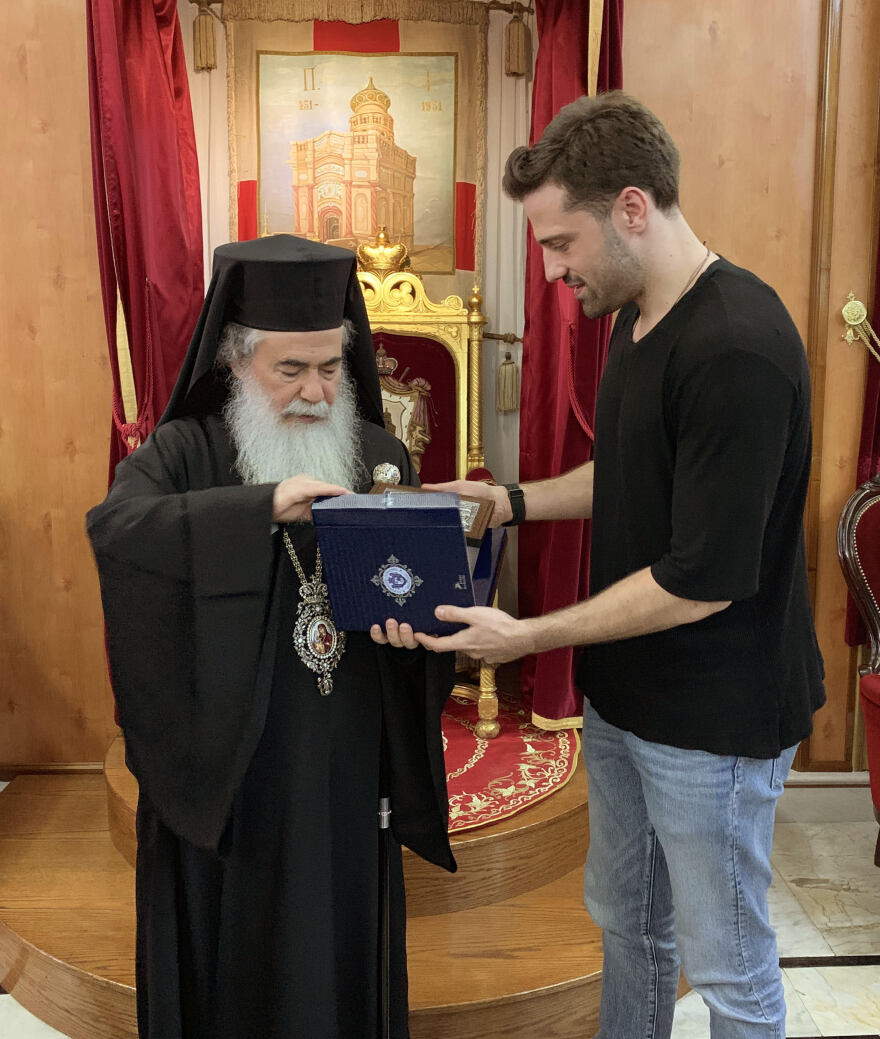 O Κωνσταντίνος Αργυρός επισκέφθηκε τον Πατριάρχη Ιεροσολύμων