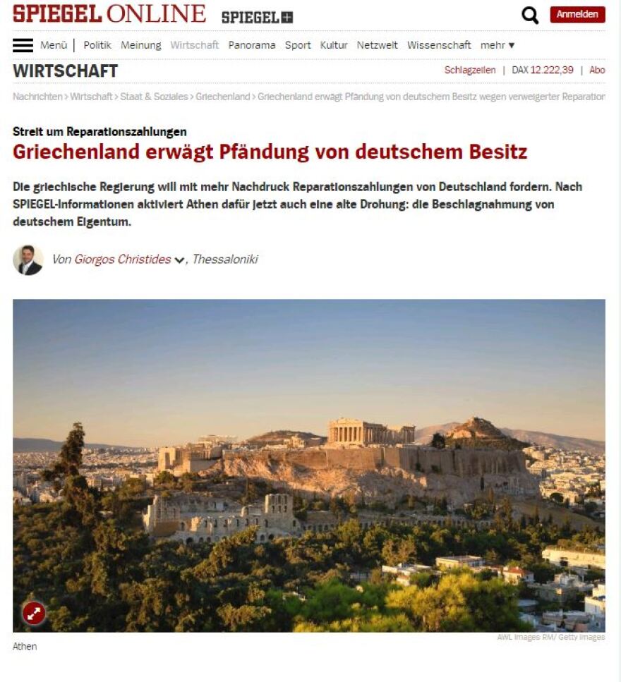 Spiegel: Οι Έλληνες εξετάζουν και απαλλοτρίωση γερμανικών περιουσιακών στοιχείων για τις αποζημιώσεις