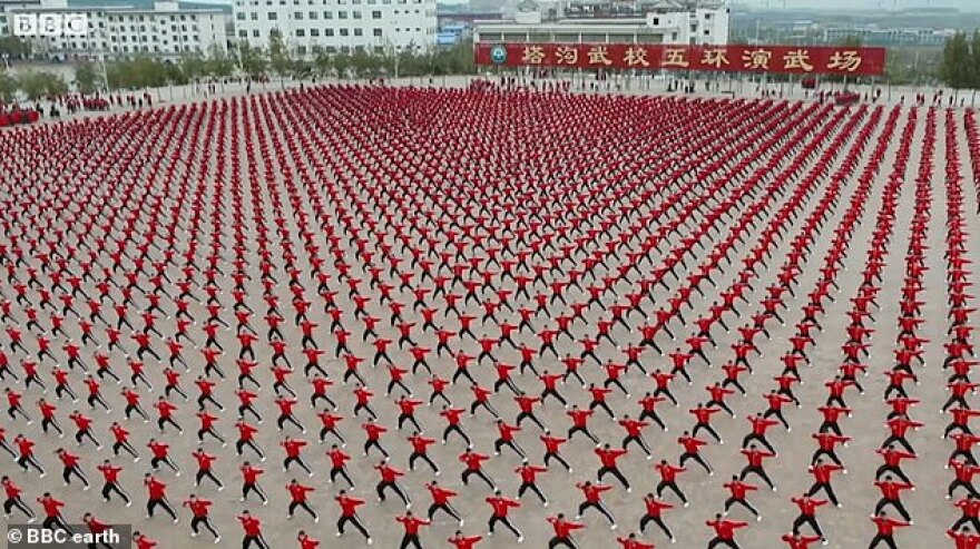 Όταν η πολεμική τέχνη γίνεται απλά... τέχνη: Δείτε την εκπληκτική «χορογραφία» μαθητών Κουνγκ Φου από ψηλά!