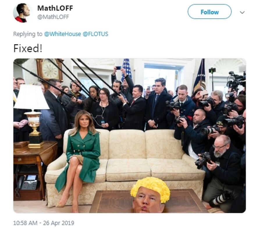 «Πάρτι» στο Twitter για τη φωτογραφία της Μελάνια Τραμπ από τον Λευκό Οίκο για τα γενέθλιά της