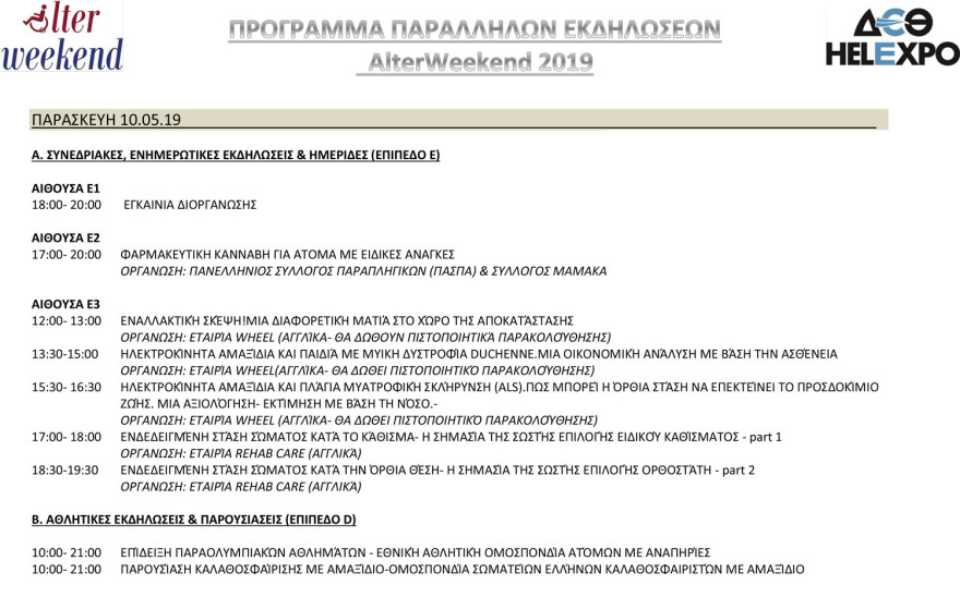AlterWeekend 2019: H αναπηρία δεν είναι αποκλεισμός αλλά τρόπος ζωής