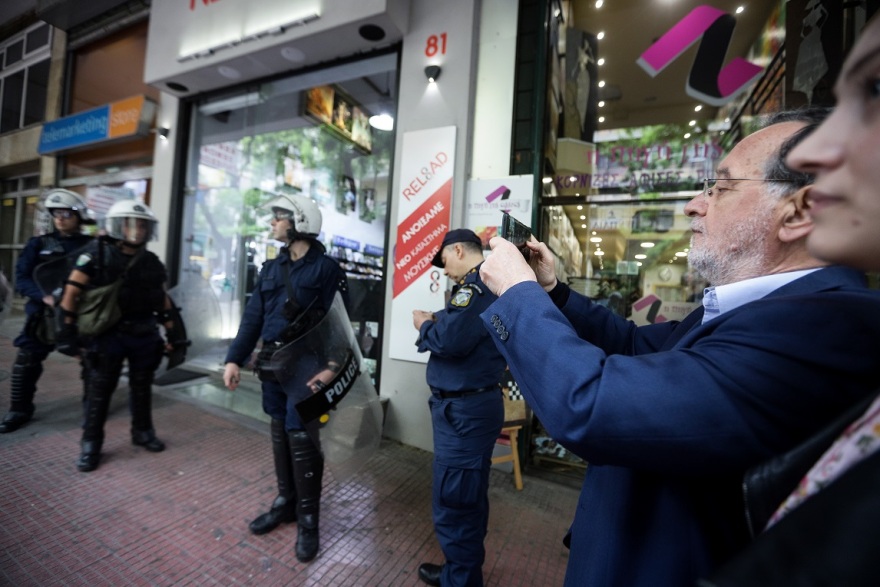 Ένταση στη συγκέντρωση της ΛΑΕ κατά των πλειστηριασμών