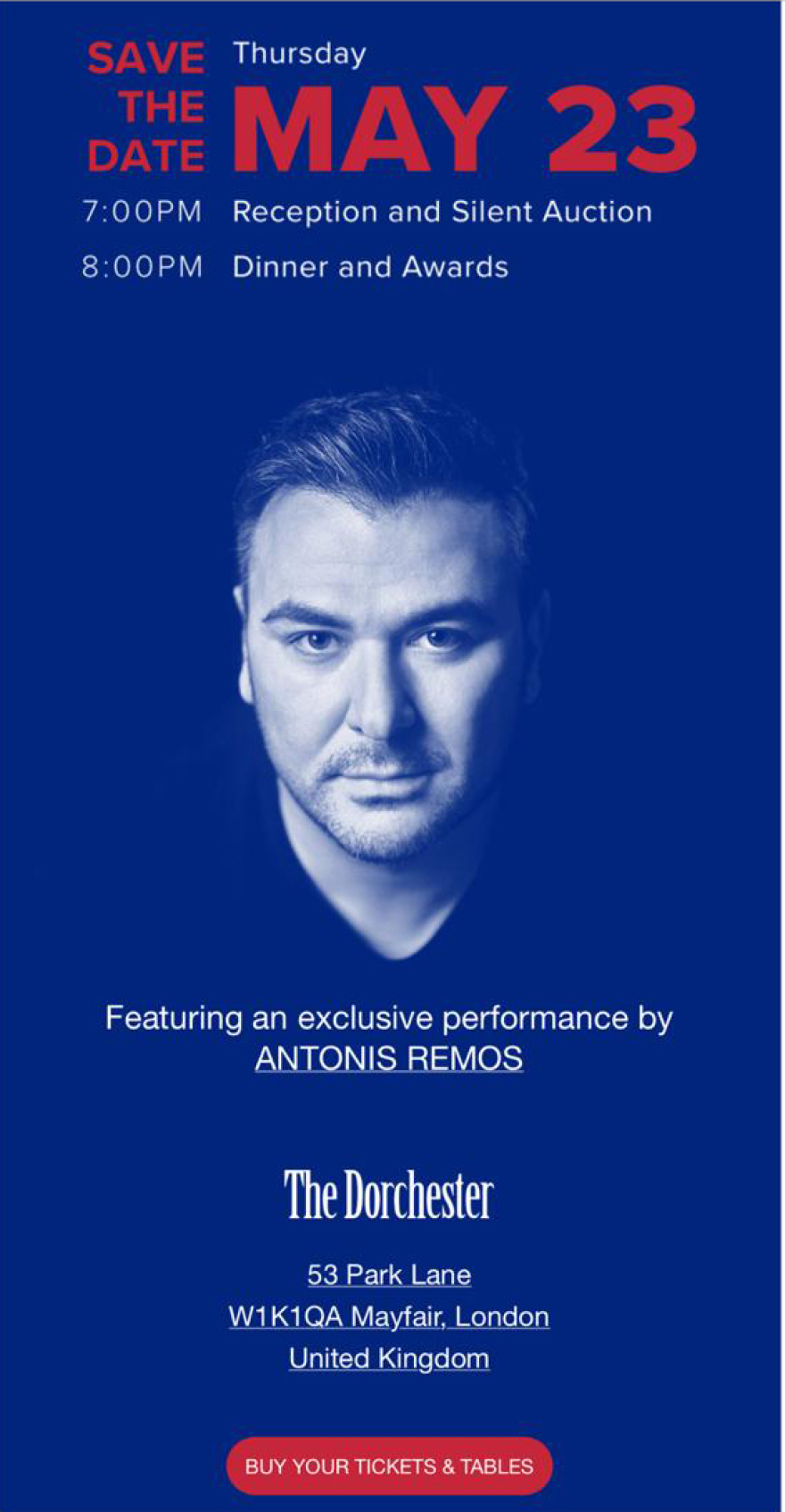 Ο Αντώνης Ρέμος θα εμφανιστεί στο Λονδίνο στις 23 Μαΐου