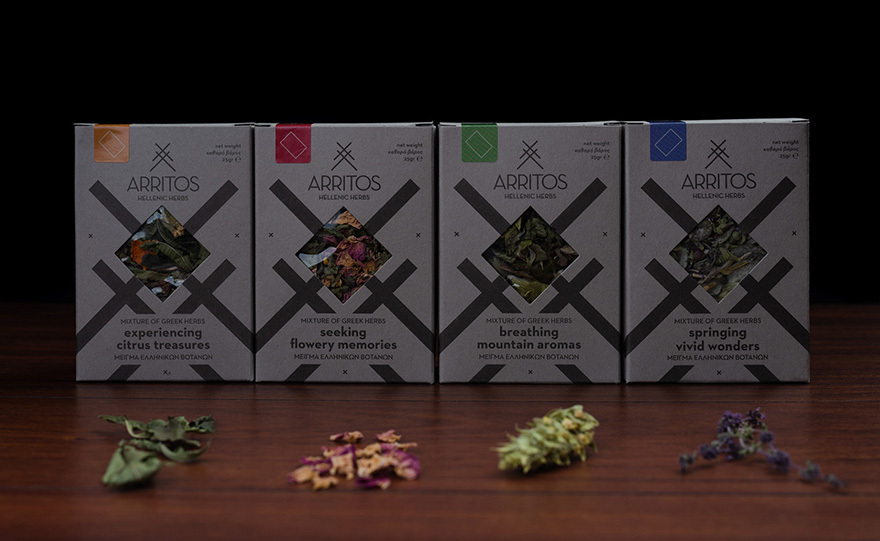 Χειροποίητα πουγκάκια με χαρμάνια ελληνικών βοτάνων