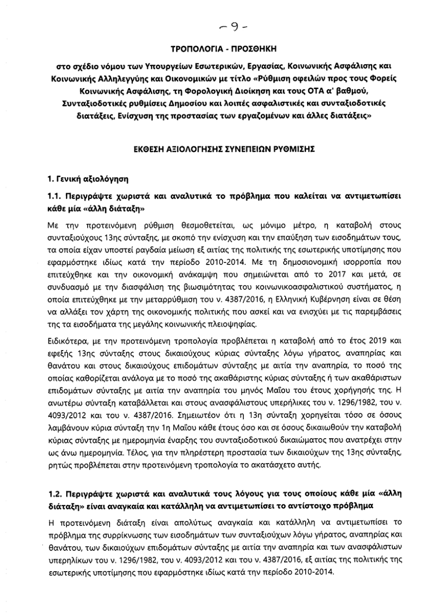 13η σύνταξη: Κατατέθηκε στη Βουλή η τροπολογία - Διαβάστε αναλυτικά τι προβλέπεται