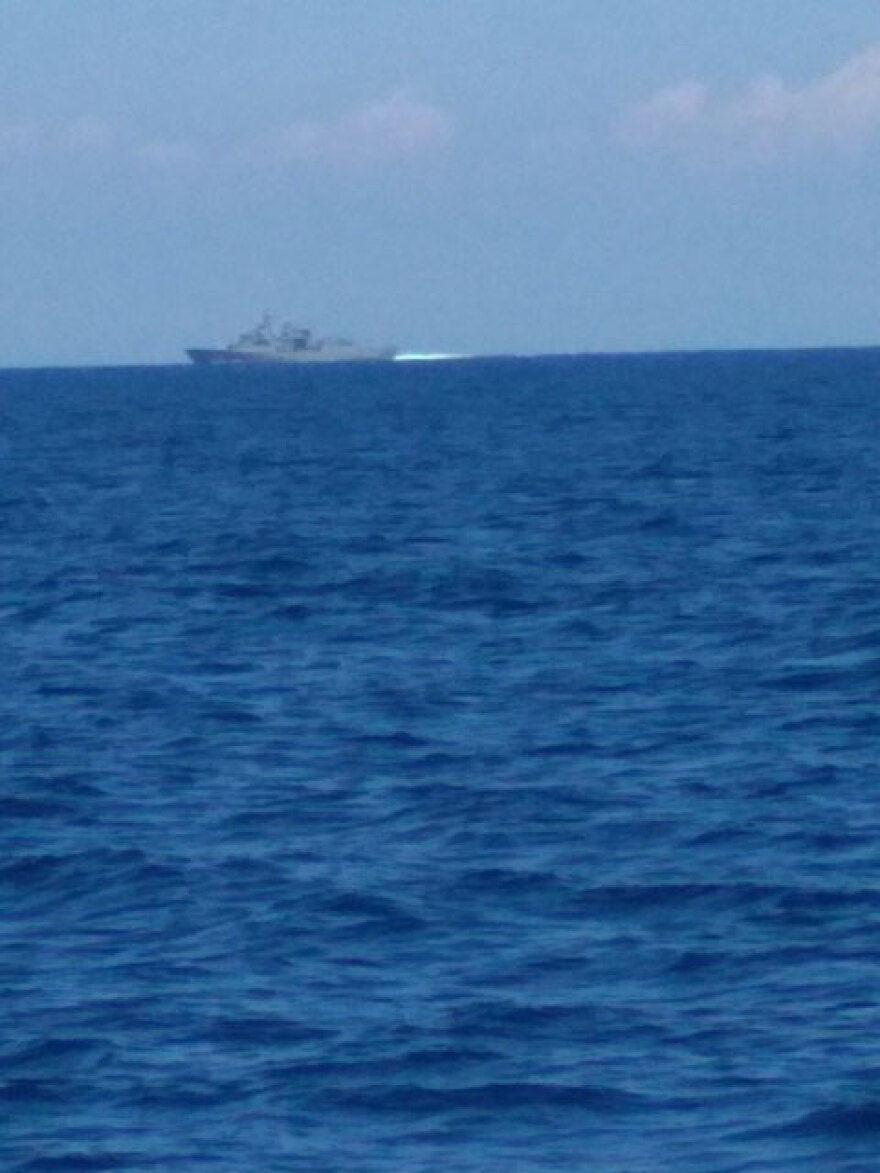 Τουρκική φρεγάτα ανάμεσα σε Κέα και Σούνιο - Φωτογραφία ντοκουμέντο