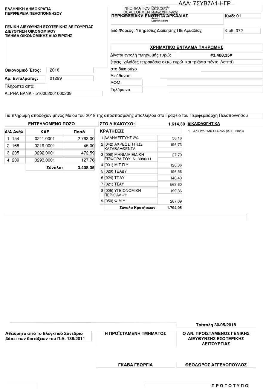 Πέτρος Τατούλης: Απέσπασε τη σύζυγό του στην περιφέρεια με αποδοχές 3.400 ευρώ