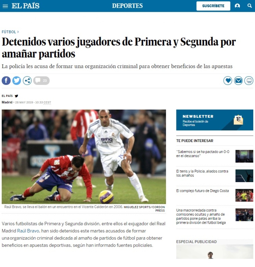 Εγκέφαλος σε κύκλωμα «στημένων» αγώνων ο Ραούλ Μπράβο