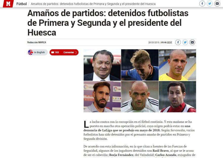 Συνελήφθη για κύκλωμα «στημένων» αγώνων στην Ισπανία ο Ραούλ Μπράβο