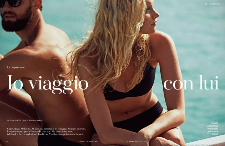 Η Ελσα Χοσκ ποζάρει για τη μεγαλύτερη ιταλική εφημερίδα 