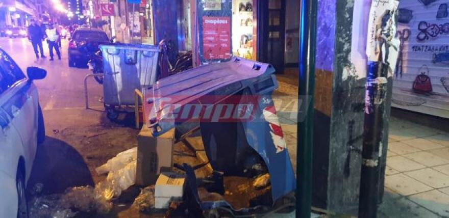 Πάτρα: Δείτε την στιγμή που λεωφορείο χωρίς οδηγό καταλήγει σε κολόνα 