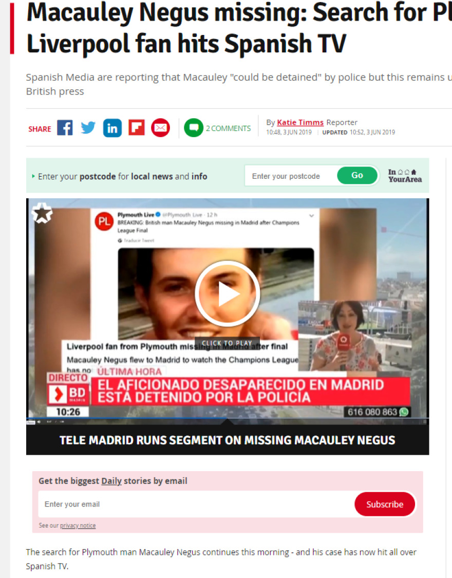 Champions League: Εψαχναν παντού αγνοούμενο οπαδό της Λίβερπουλ και τον βρήκαν στη... φυλακή 